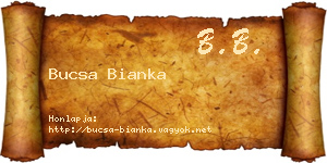 Bucsa Bianka névjegykártya